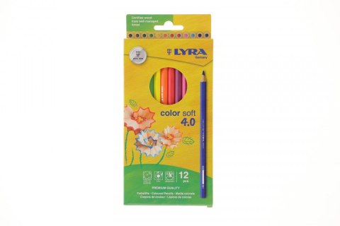 Kredki ołówkowe Lyra SOFT 4.0 12 kol. (L2421120) Kredki ołówkowe Lyra SOFT 4.0 12 kol. (L2421120)