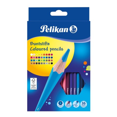 Kredki ołówkowe Pelikan 36 kol. (100401584) Kredki ołówkowe Pelikan 36 kol. (100401584)