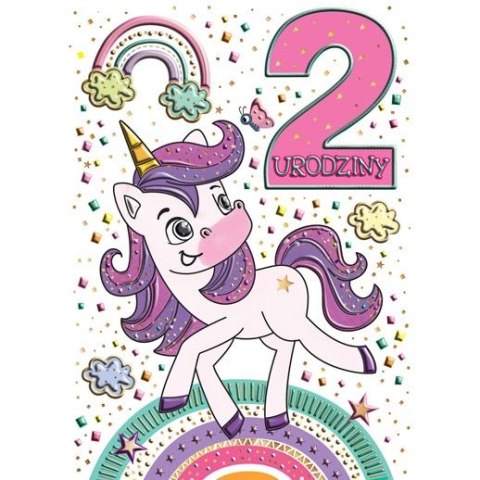 Kartka składana B6 Jednorożec B6 Henry (5905701485246)