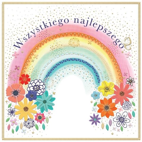 Kartka składana Henry KW Tęczka z kwiatkami kw (5905701484065) Kartka składana Henry KW Tęczka z kwiatkami kw (5905701484065)