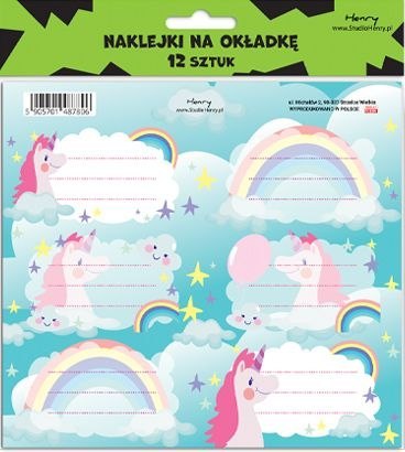 Naklejka na zeszyt Henry 2 JEDNOROŻEC (5905701487806) Naklejka na zeszyt Henry 2 JEDNOROŻEC (5905701487806)