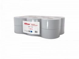 Papier toaletowy przemysłowy Cliver 1 warstwowy jumbo kolor: szary śr. 180mm (6231)