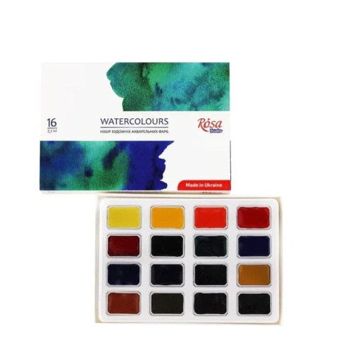 Farby akwarelowe Rosa w kostkach kolor: mix 2,5ml Farby akwarelowe Rosa w kostkach kolor: mix 2,5ml