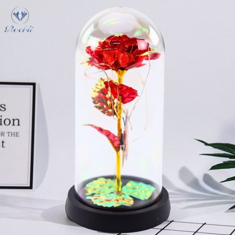 Gadżet Lean Wieczna Róża W Szle Kryształowa Oświetlenie LED Motylek Czerwona 21x11cm (21306) Gadżet Lean Wieczna Róża W Szle Kryształowa Oświetlenie LED Motylek Czerwona 21x11cm (21306)