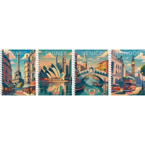 Kołozeszyt (kołobrulion) Herlitz Retro City B5 100k. 70g krata (400196852) Kołozeszyt (kołobrulion) Herlitz Retro City B5 100k. 70g krata (400196852)