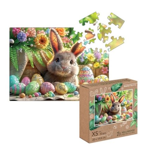 Puzzle Multigra drewniane Wielkanocny zajączek 50 el. Puzzle Multigra drewniane Wielkanocny zajączek 50 el.