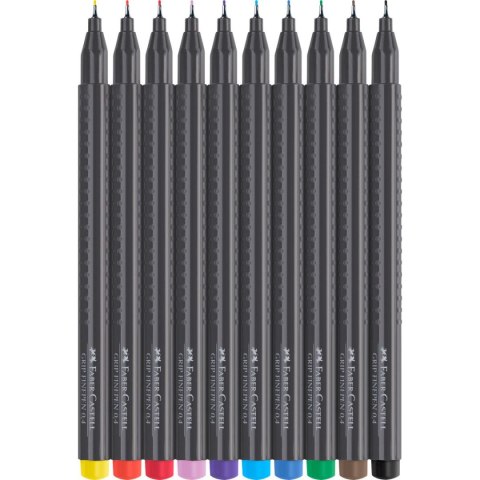 Cienkopisy Faber-Castell Grip Finepen 0,4 10 kolorów (FC151610) Cienkopisy Faber-Castell Grip Finepen 0,4 10 kolorów (FC151610)