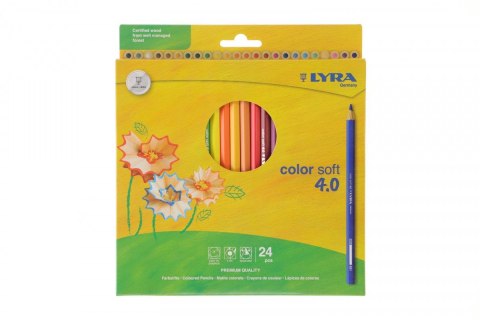 Kredki ołówkowe Lyra SOFT 4.0 24 kol. (L2421240) Kredki ołówkowe Lyra SOFT 4.0 24 kol. (L2421240)