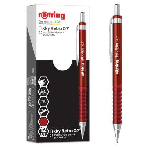 Ołówek automatyczny TIKKY RETRO RED MP 0,7 0,7mm Rotring (2202631)