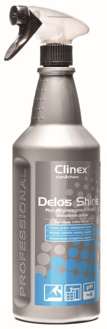 Płyn do pielęgnacji mebli Clinex Delos Shine 1l (77-145) Płyn do pielęgnacji mebli Clinex Delos Shine 1l (77-145)