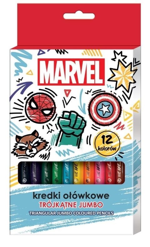 Kredki ołówkowe Beniamin Avengers trójkątne 12 kol. Kredki ołówkowe Beniamin Avengers trójkątne 12 kol.
