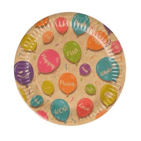 Talerz jednorazowy Arpex papierowy Kraft ballons papier śr. 180mm 12 szt (DC9656F) Talerz jednorazowy Arpex papierowy Kraft ballons papier śr. 180mm 12 szt (DC9656F)