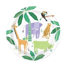 Talerz jednorazowy Godan Animal Safari papier śr. 230mm 8 szt (73925EU)