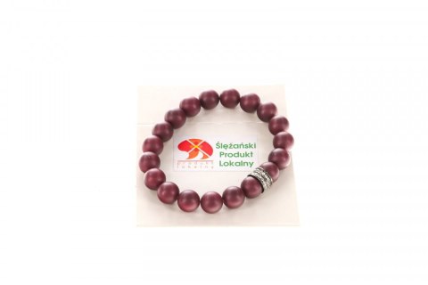 Bransoletka Mol bransoletka perła muszlowa bordowa 10mm Bransoletka Mol bransoletka perła muszlowa bordowa 10mm