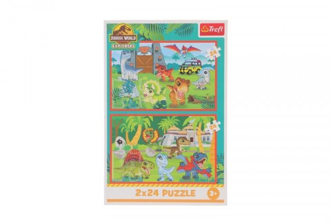 Puzzle Trefl Universal Jurassic World Małe dinozaury 2x24 el. (34437) Puzzle Trefl Universal Jurassic World Małe dinozaury 2x24 el. (34437)