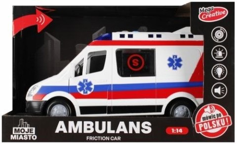 Ambulans Mega Creative 26cm światło i dźwięk (522124) Ambulans Mega Creative 26cm światło i dźwięk (522124)
