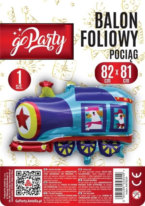 Balon foliowy Antella Pociąg 82x81cm Balon foliowy Antella Pociąg 82x81cm