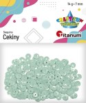 Cekiny Titanum Craft-Fun Series okrągłe 7mm seledyn 14g Cekiny Titanum Craft-Fun Series okrągłe 7mm seledyn 14g