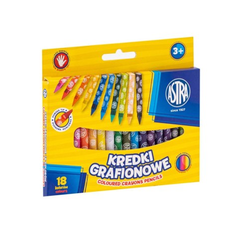 Kredki świecowe Astra GRAFIONOWE 18 kol. (316023901) Kredki świecowe Astra GRAFIONOWE 18 kol. (316023901)