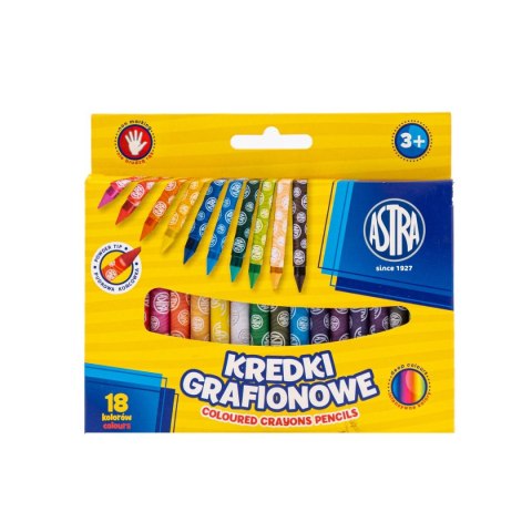 Kredki świecowe Astra GRAFIONOWE 18 kol. (316023901) Kredki świecowe Astra GRAFIONOWE 18 kol. (316023901)