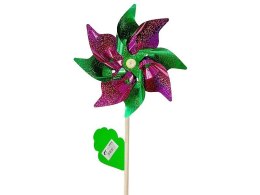Wiatrak Adar brokatowy, śr. 24cm, trzonek drewniany 45 cm (591776)