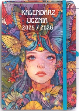 Kalendarz książkowy (terminarz) Antra UCZNIA DZIEWCZYNA B6 (2025/2026)