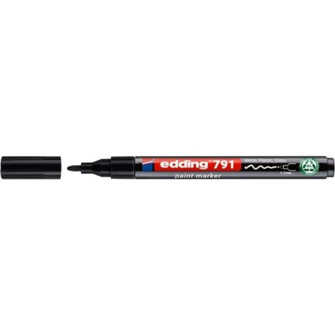 Marker olejowy Edding PCR E-791 czarny 1,0-2,0mm okrągła końcówka (ED-791PCR001) Marker olejowy Edding PCR E-791 czarny 1,0-2,0mm okrągła końcówka (ED-791PCR001)
