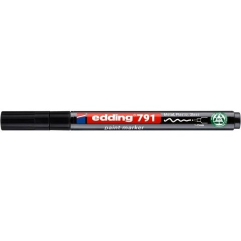 Marker olejowy Edding PCR E-791 czarny 1,0-2,0mm okrągła końcówka (ED-791PCR001) Marker olejowy Edding PCR E-791 czarny 1,0-2,0mm okrągła końcówka (ED-791PCR001)