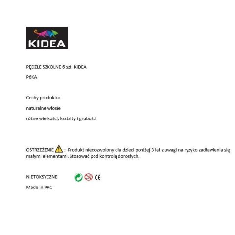 Pędzel Kidea Kidea nr mix (P6KA) Pędzel Kidea Kidea nr mix (P6KA)