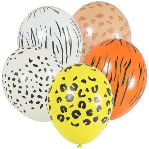 Balon gumowy Arpex z nadrukiem zwierzęcym (5 szt.) mix (KB1991) Balon gumowy Arpex z nadrukiem zwierzęcym (5 szt.) mix (KB1991)