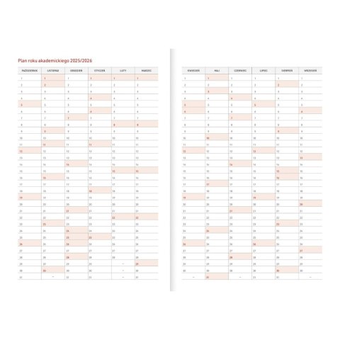 Kalendarz nauczyciela książkowy (terminarz) EKO MAPA A5 Wydawnictwo Wokół Nas (A5TA072B)