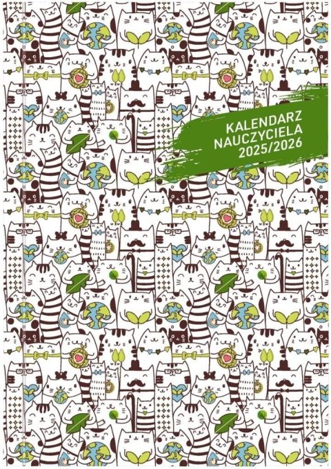 Kalendarz nauczyciela książkowy (terminarz) Wydawnictwo Wokół Nas PCV KOTY bezbarwny A5 (A5TN078B) Kalendarz nauczyciela książkowy (terminarz) Wydawnictwo Wokół Nas PCV KOTY bezbarwny A5 (A5TN078B)