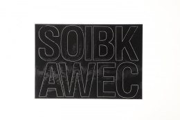 Litery samoprzylepne czarny Farro