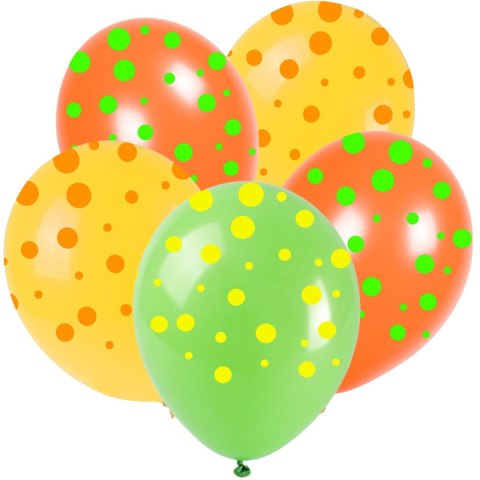 Balon gumowy Arpex neonowe kropki (5 szt.) mix 280mm (KB5303) Balon gumowy Arpex neonowe kropki (5 szt.) mix 280mm (KB5303)