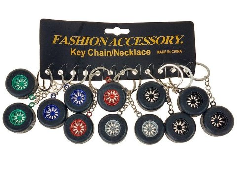 Brelok opona gumowa, karta 12szt. Adar (603820)