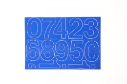 Cyfry samoprzylepne niebieskie Farro