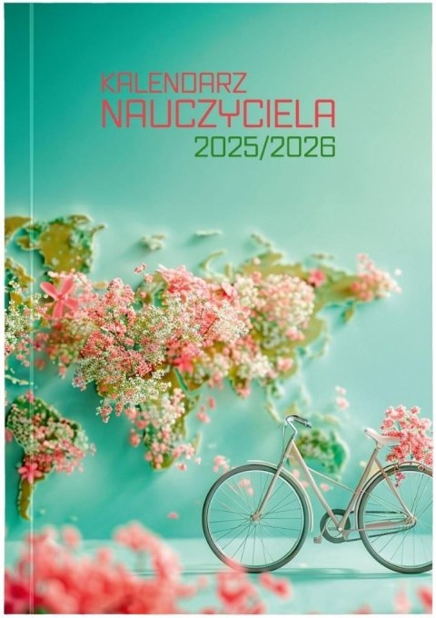 Kalendarz nauczyciela książkowy (terminarz) Wydawnictwo Wokół Nas PCV ROWER bezbarwny B6 (A5TN089B)