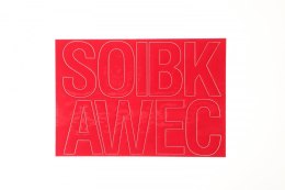 Litery samoprzylepne czerwony Farro