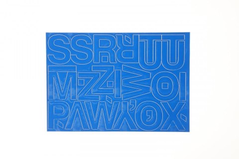 Litery samoprzylepne niebieski Farro