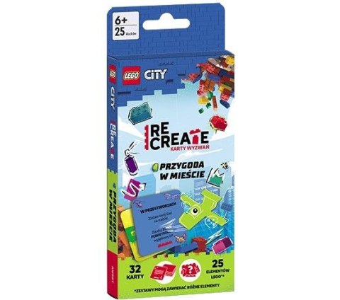 Książeczka edukacyjna LEGO® City. Recreate. Karty Wyzwań. Przygoda w mieście Ameet (ACP 6001)