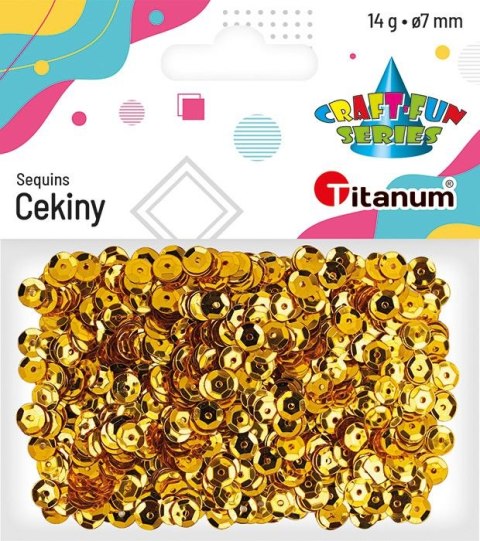 Cekiny Craft-Fun Series okrągłe 7mm złote 14g Titanum (CM6G)
