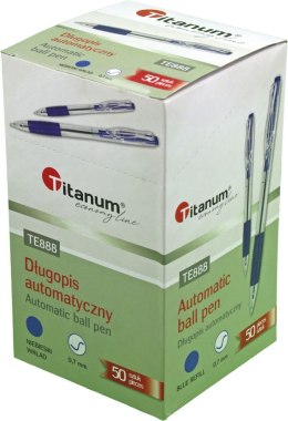 Długopis olejowy Titanum automatyczny niebieski 0,7mm (BPGBLUE ECONOMY)