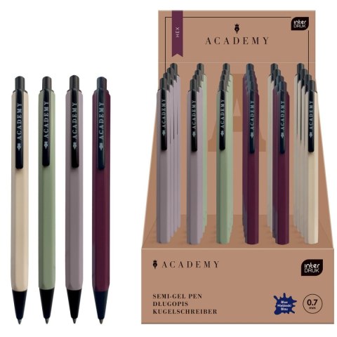 Długopis wymazywalny Interdruk Academy HEX gripem niebieski 0,7mm (żelowy) Długopis wymazywalny Interdruk Academy HEX gripem niebieski 0,7mm (żelowy)