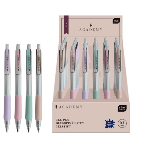 Długopis żelowy Interdruk PASTEL ACADEMY automatyczny SILKY z gripem niebieski 0,7mm (żelowy) Długopis żelowy Interdruk PASTEL ACADEMY automatyczny SILKY z gripem niebieski 0,7mm (żelowy)