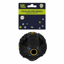 Gadżet Trik Roll Piłka dla psa z dźwiękiem 9cm na przysmaki czarna (560874)