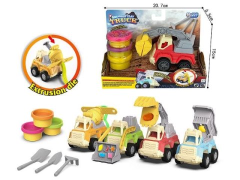 Masa plastyczna dla dzieci Bigtoys z autem 4 wzory mix (BPLA7155) Masa plastyczna dla dzieci Bigtoys z autem 4 wzory mix (BPLA7155)