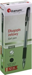 Długopis żelowy Titanum czarny 0,5mm (GPGBLACK ECONOMY) Długopis żelowy Titanum czarny 0,5mm (GPGBLACK ECONOMY)