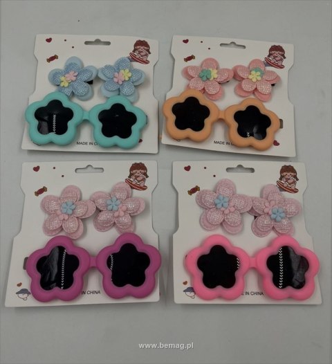 Zestaw piękności okulary kwiatki + spinki Bemag (91055) Zestaw piękności okulary kwiatki + spinki Bemag (91055)