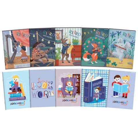 Zeszyt Top 2000 BOOKWORM/RETRO A5 16k. 70g kratka (400169369) Zeszyt Top 2000 BOOKWORM/RETRO A5 16k. 70g kratka (400169369)