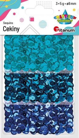 Cekiny Craft-Fun Series 8mm mix Titanum (BEF-008)